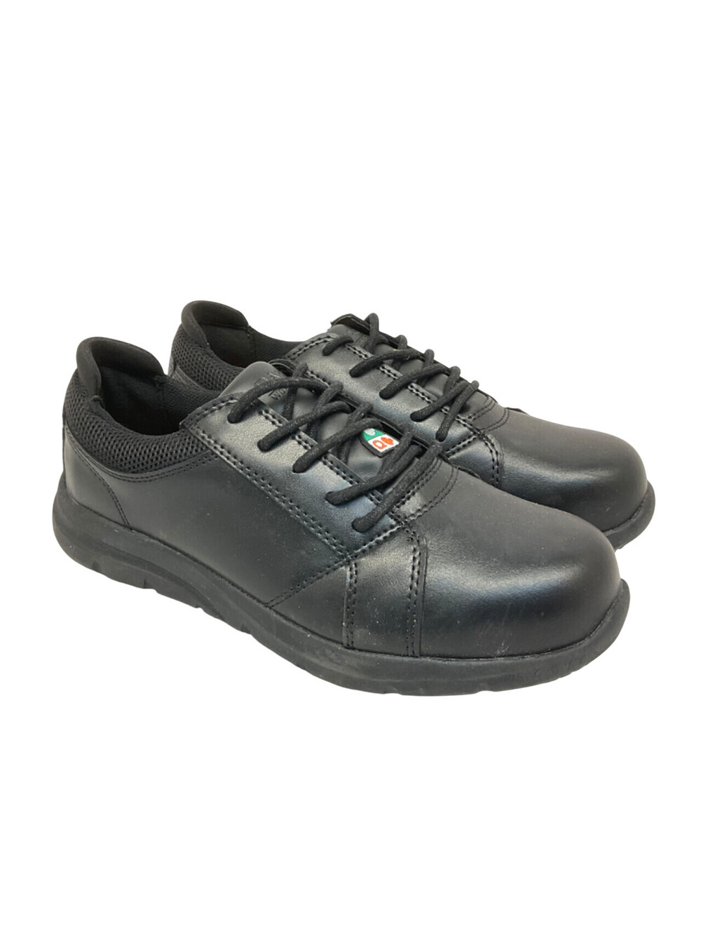 Dakota Women's Lace-Up Steel Toe Sport Oxford Shoes 3105 Black Leather Size 7.5M